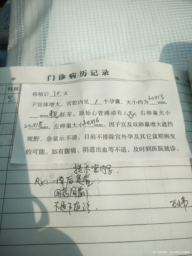 没看到胎心胎芽很担心