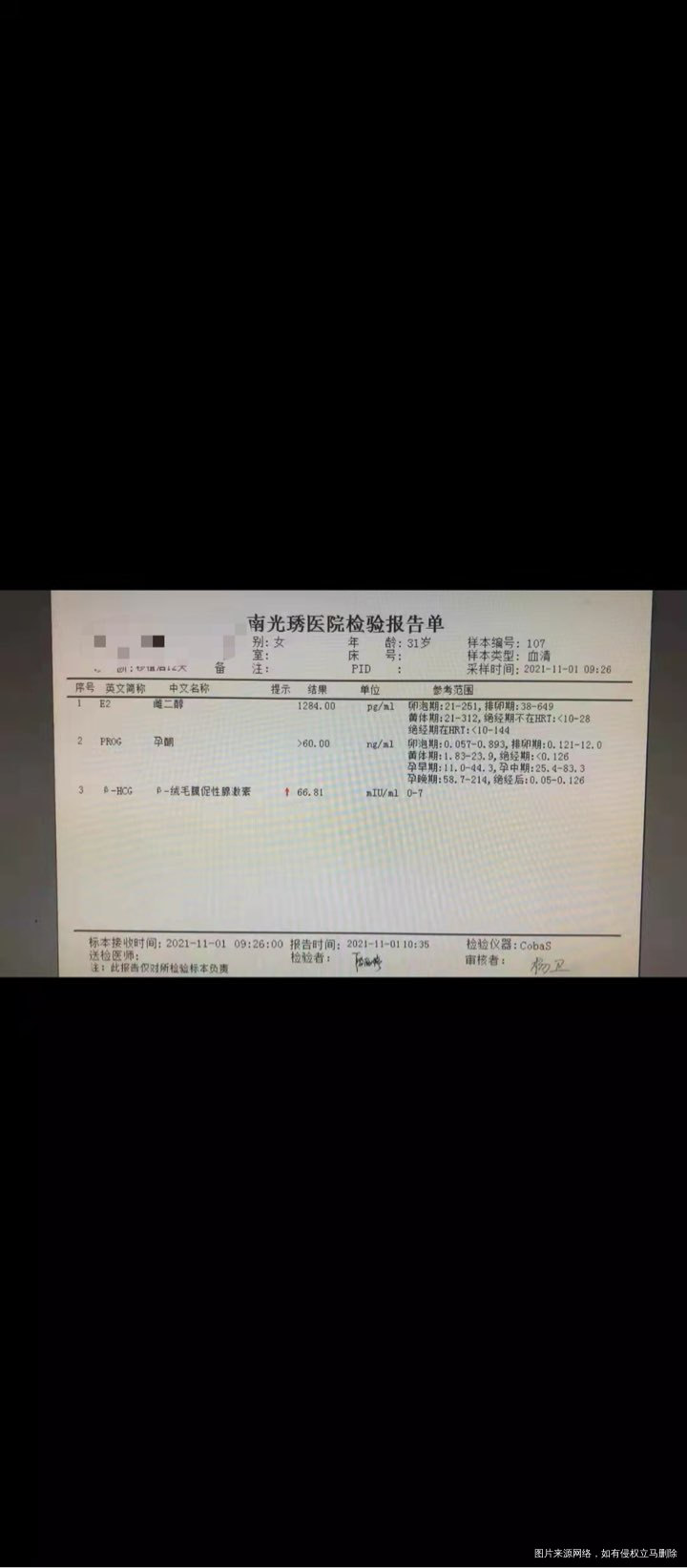 
我们是2021年10月21日移植的五细胞2级鲜胚,胚胎级别也不高…