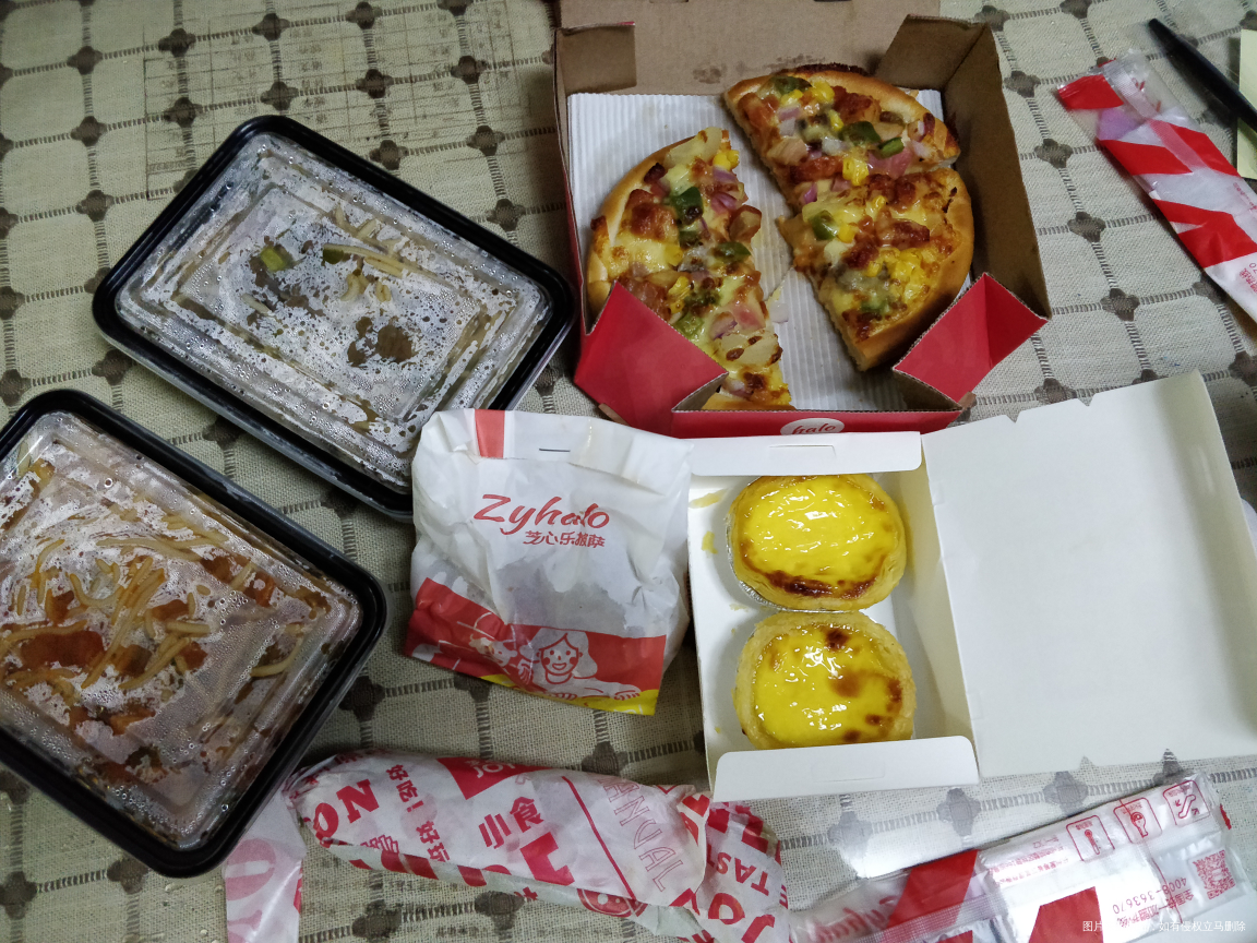 中午公婆不在家,点外卖吃了