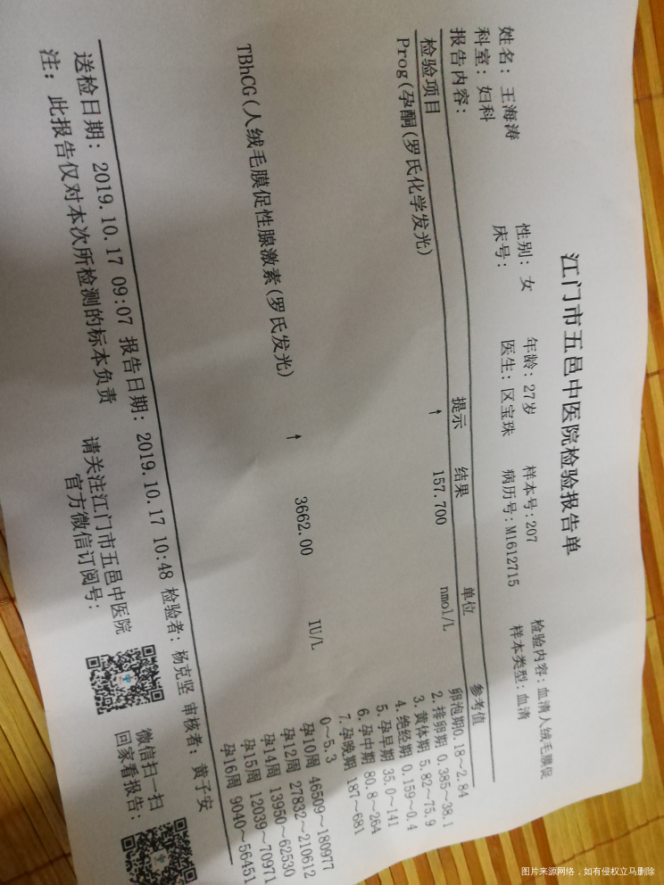 没征兆,突然有褐色的分泌物