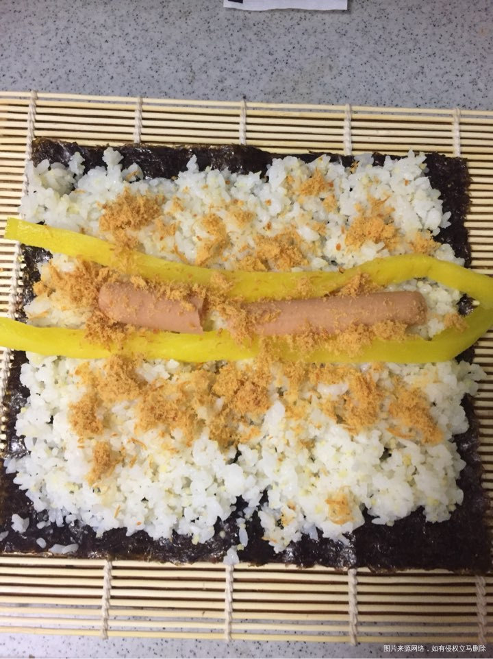 外面下雨了,大宝要吃寿司