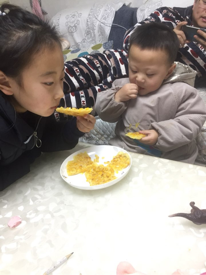 第一次玉米烙,还好还好