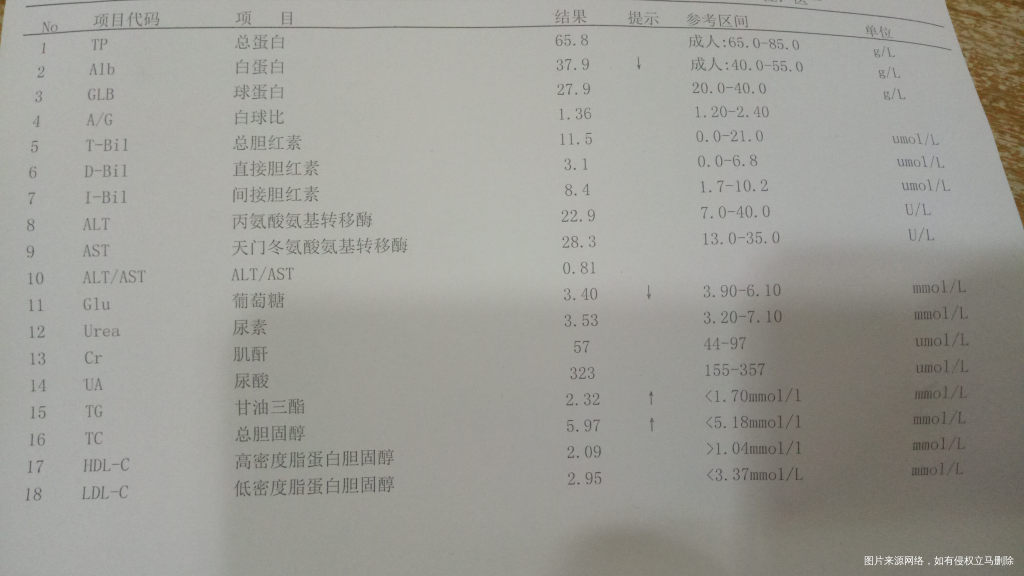 孕36周,体检发现白蛋白偏低,尿酸正常范围偏高,血脂也高,