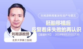 刘湘源教授发性流产专题讲座五|胚胎移植后，反复着床失败的再认识