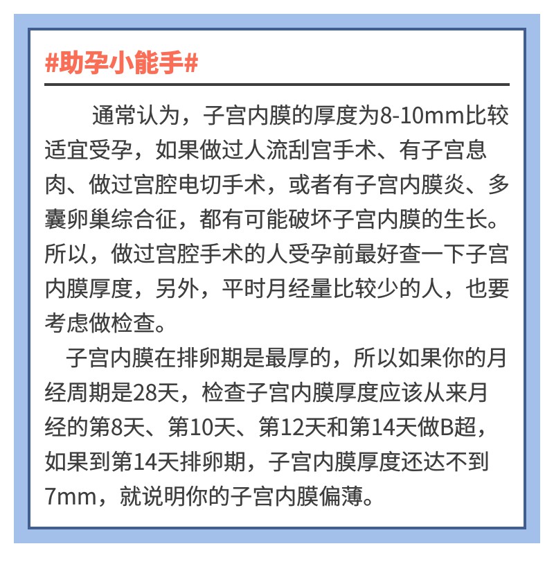 子宫内膜薄不薄，看看这些，你就知道了！！