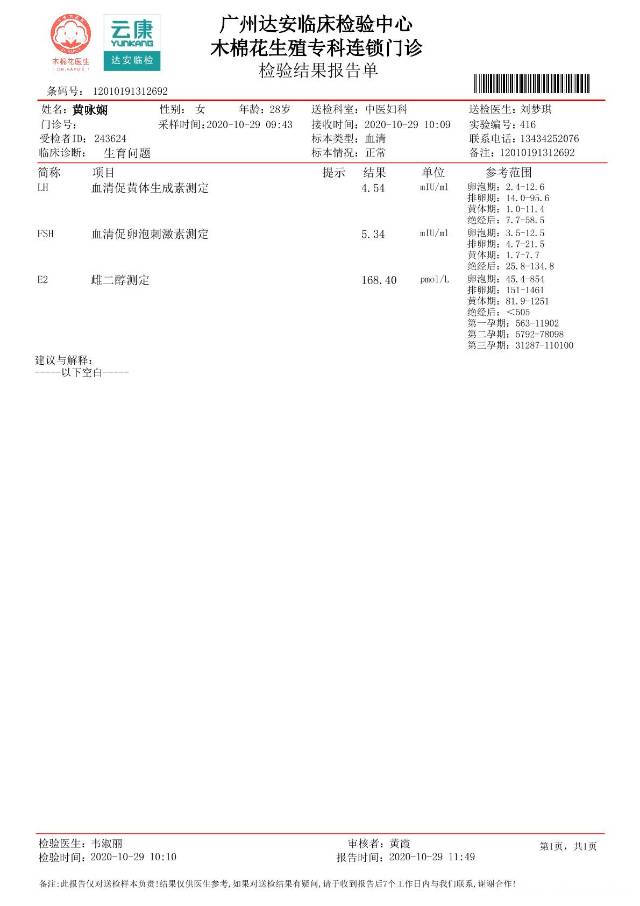 去年10月胚胎染色体异常导致胎停男女方已经检