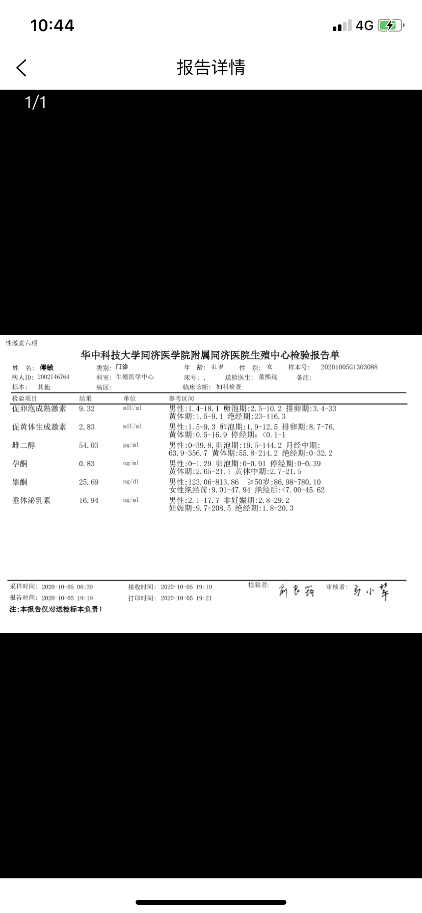 请问年龄41了月经第二天查的激素水平和卵泡情