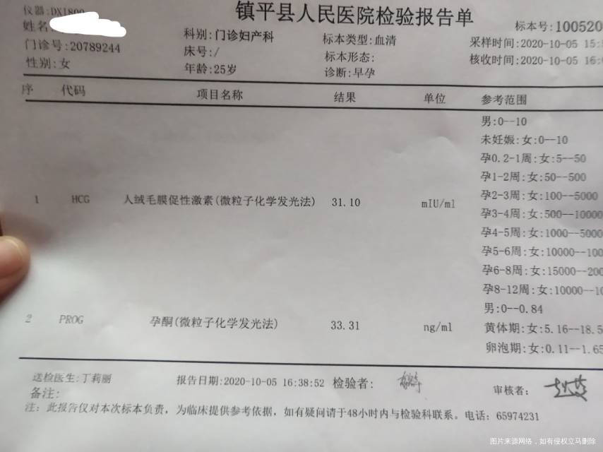 9月1号来的月经19号排卵10月5号抽血怀孕