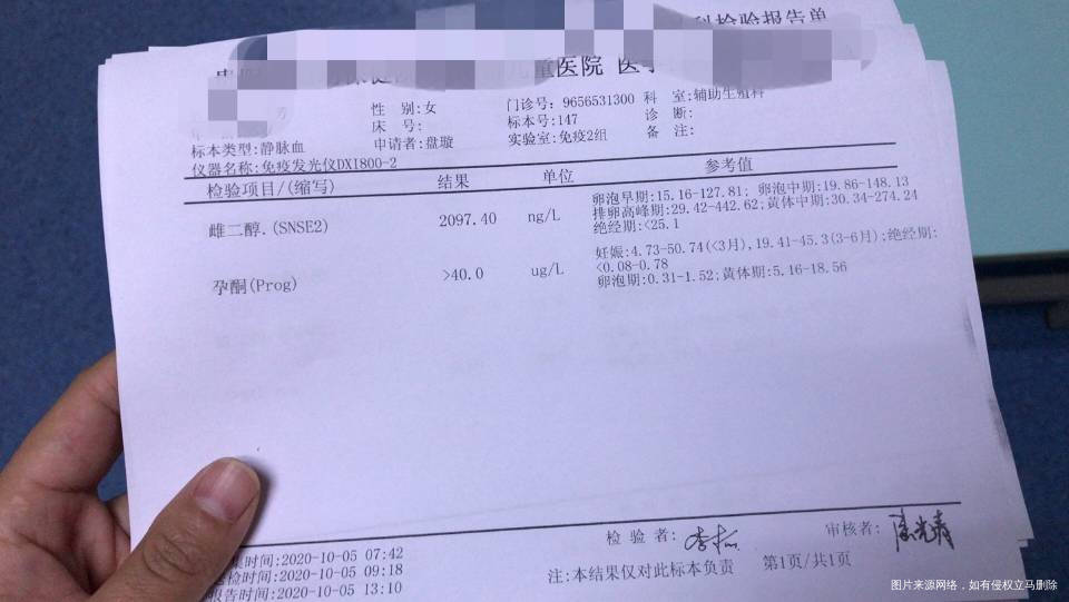 这是取卵后的血值请医生帮我看一下10月3号取