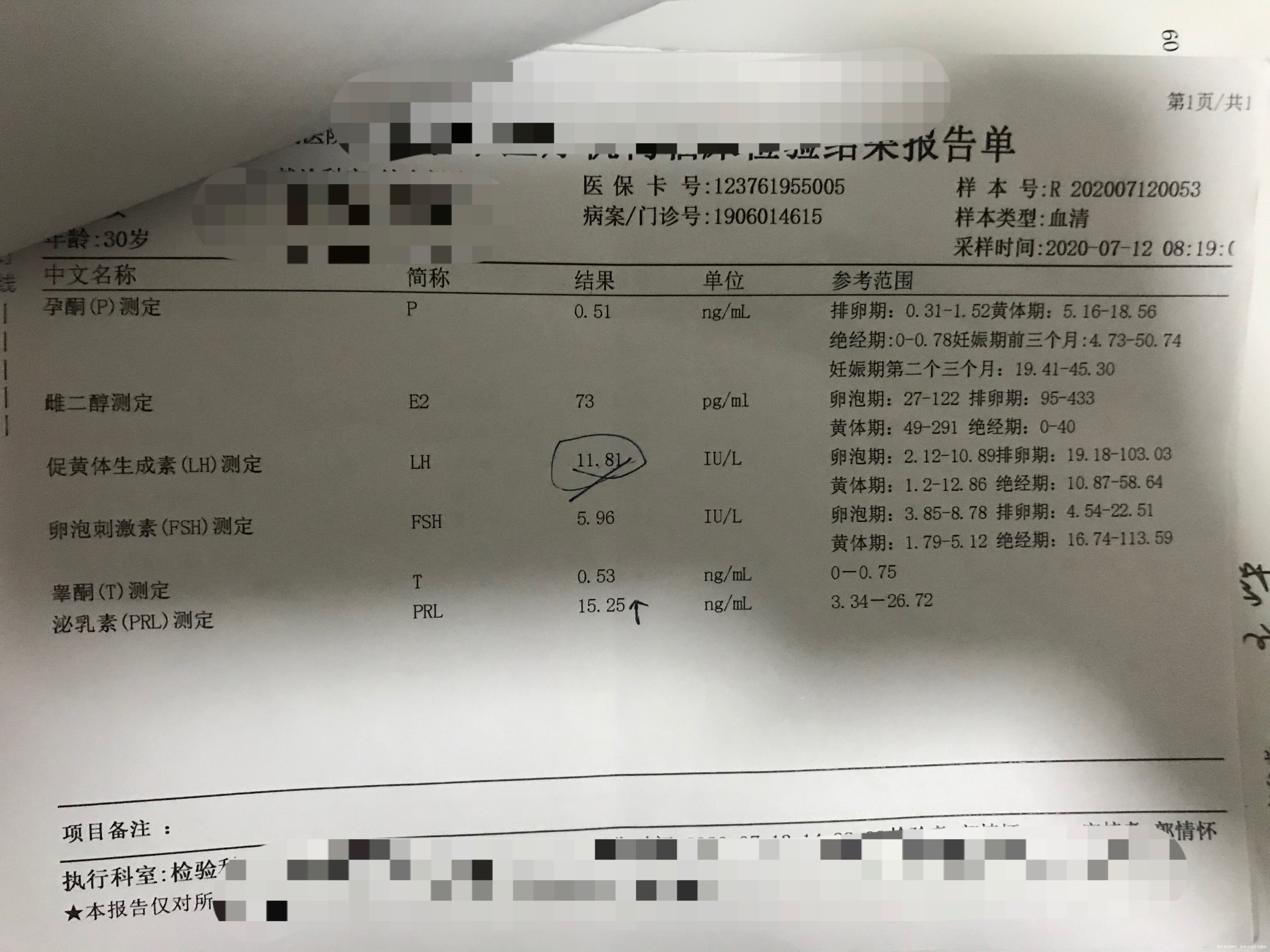 目前备孕期中药调理半年多近期做了激素六项和阴