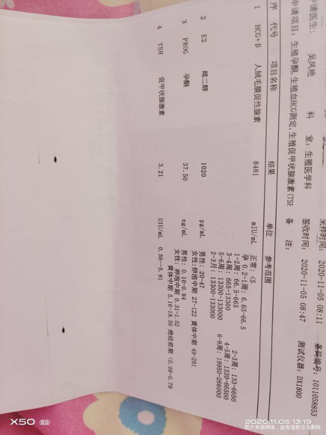 促排取卵后3天移植鲜胚2枚14天验血hcg5