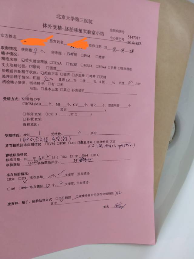 因不明原因不孕做试管用拮抗剂方案取9得2个1