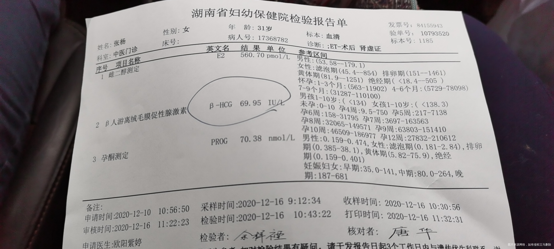 移植第六天的血和移植第8天的血结果