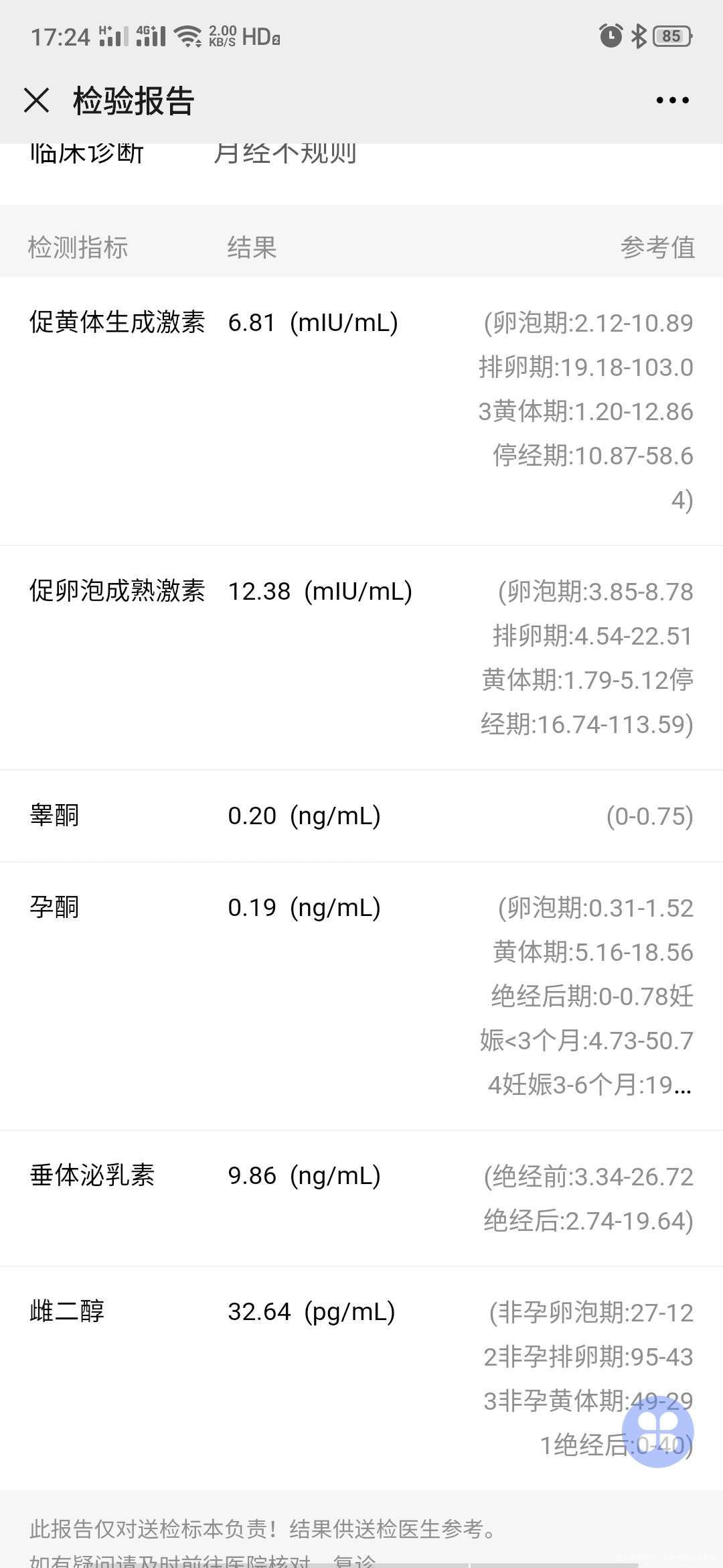 我这个是月经第三天查的去年引产了三月的时候这