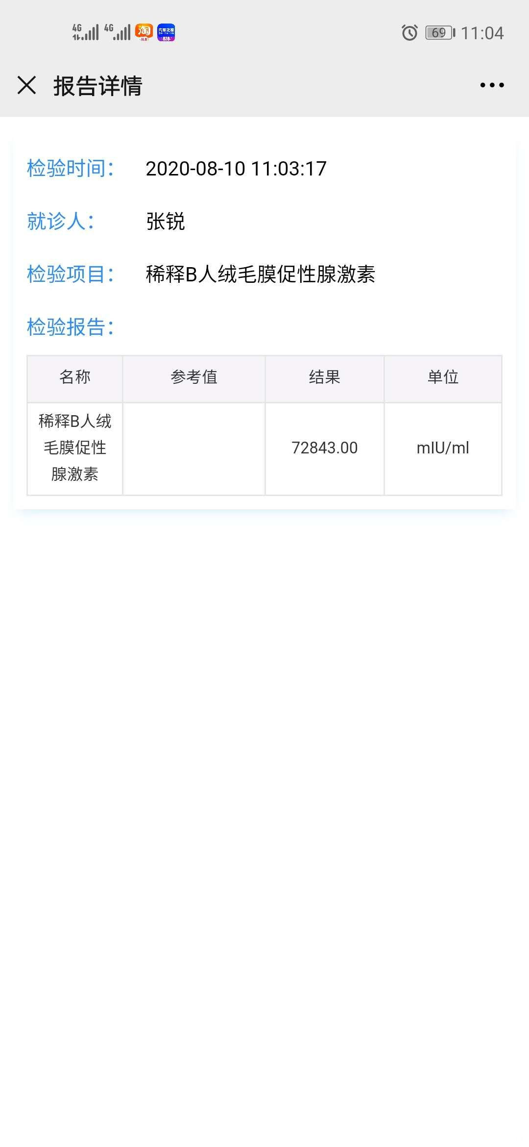 医生你好我是在2020年7月23日做的试管婴