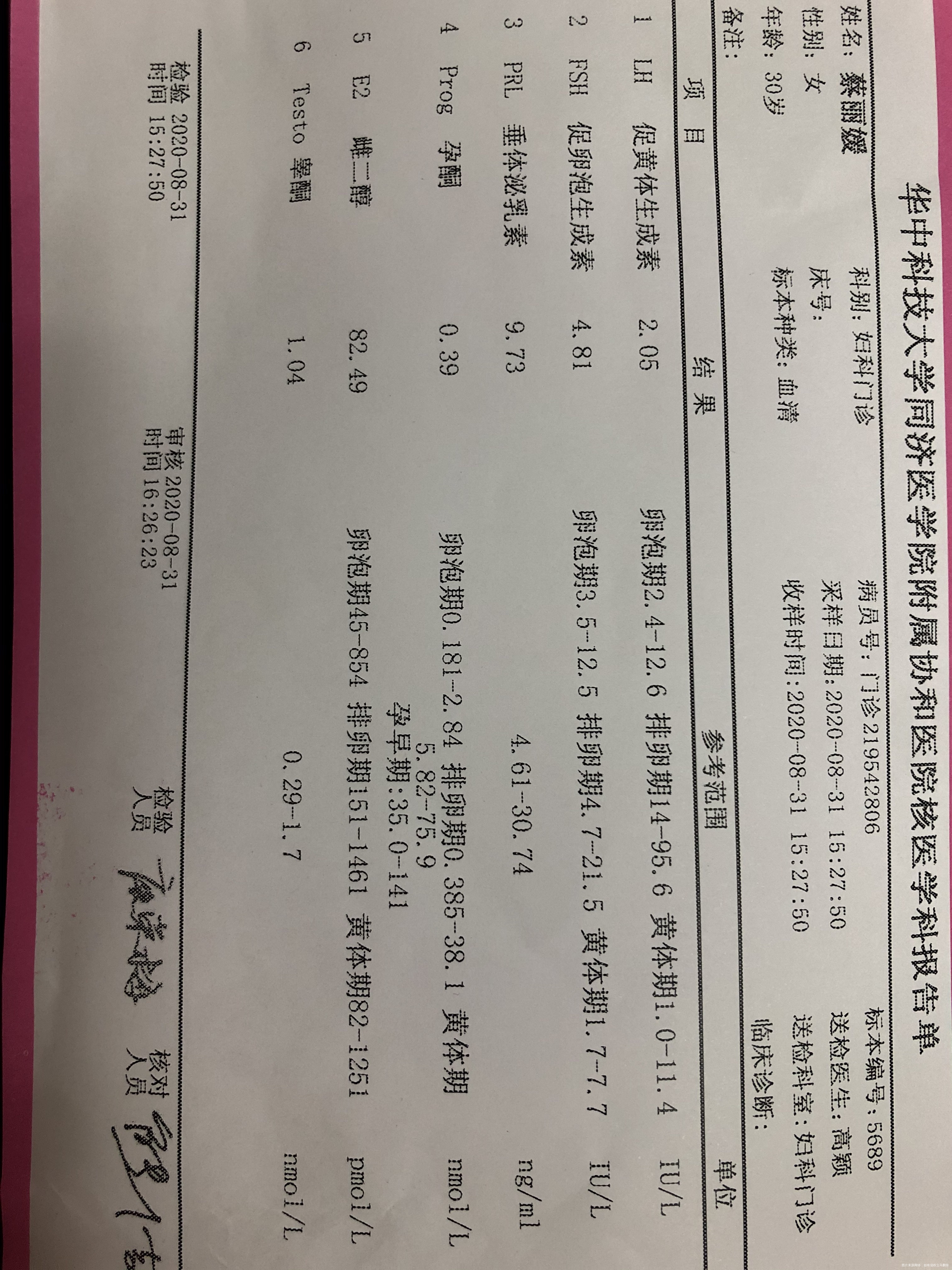 上个月检查还说雄激素高阴道B超没有异常今天来