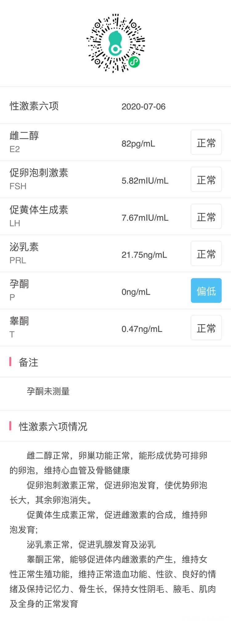 医生您好1AMH1247ng/ml孕酮未测其