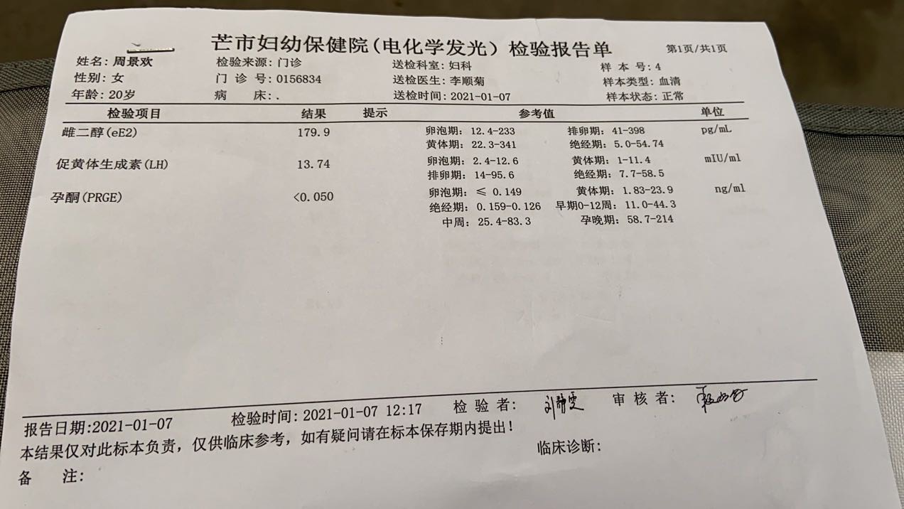 尿促四针卵泡20×18时候抽的血这个数值能看