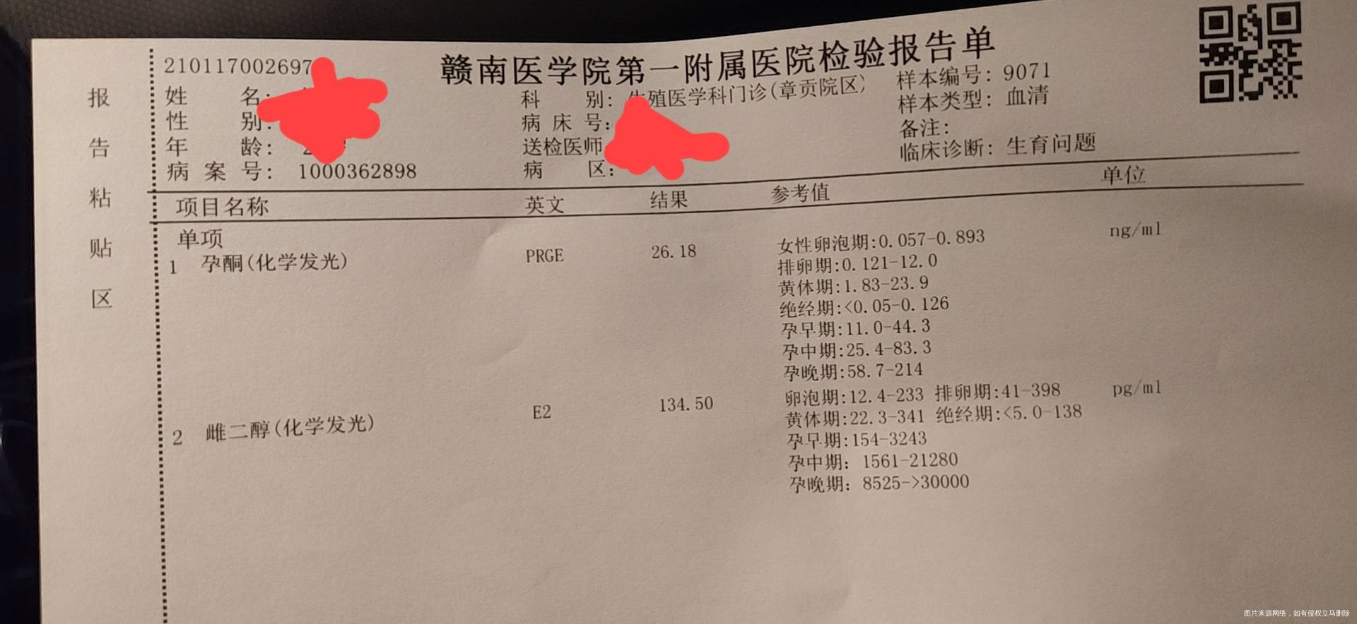 排卵后第9天抽血查的孕酮跟雌二醇
