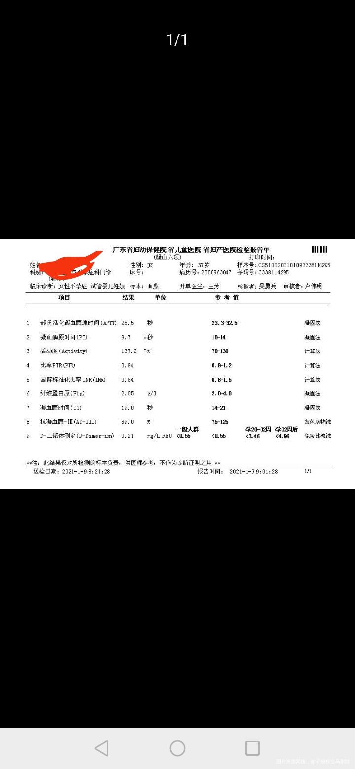 凝血有问题吗试管两次失败第一次第二天留血了说