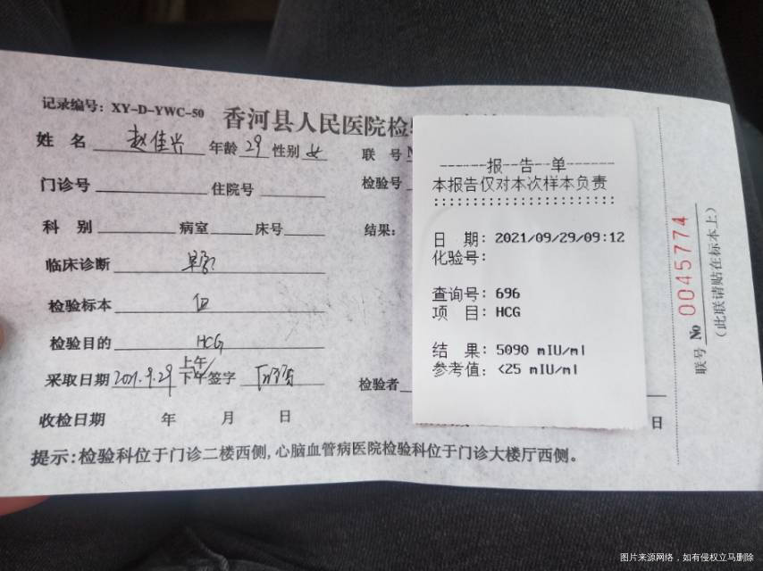 本人末次月经823日想请问一下我这两次验血的