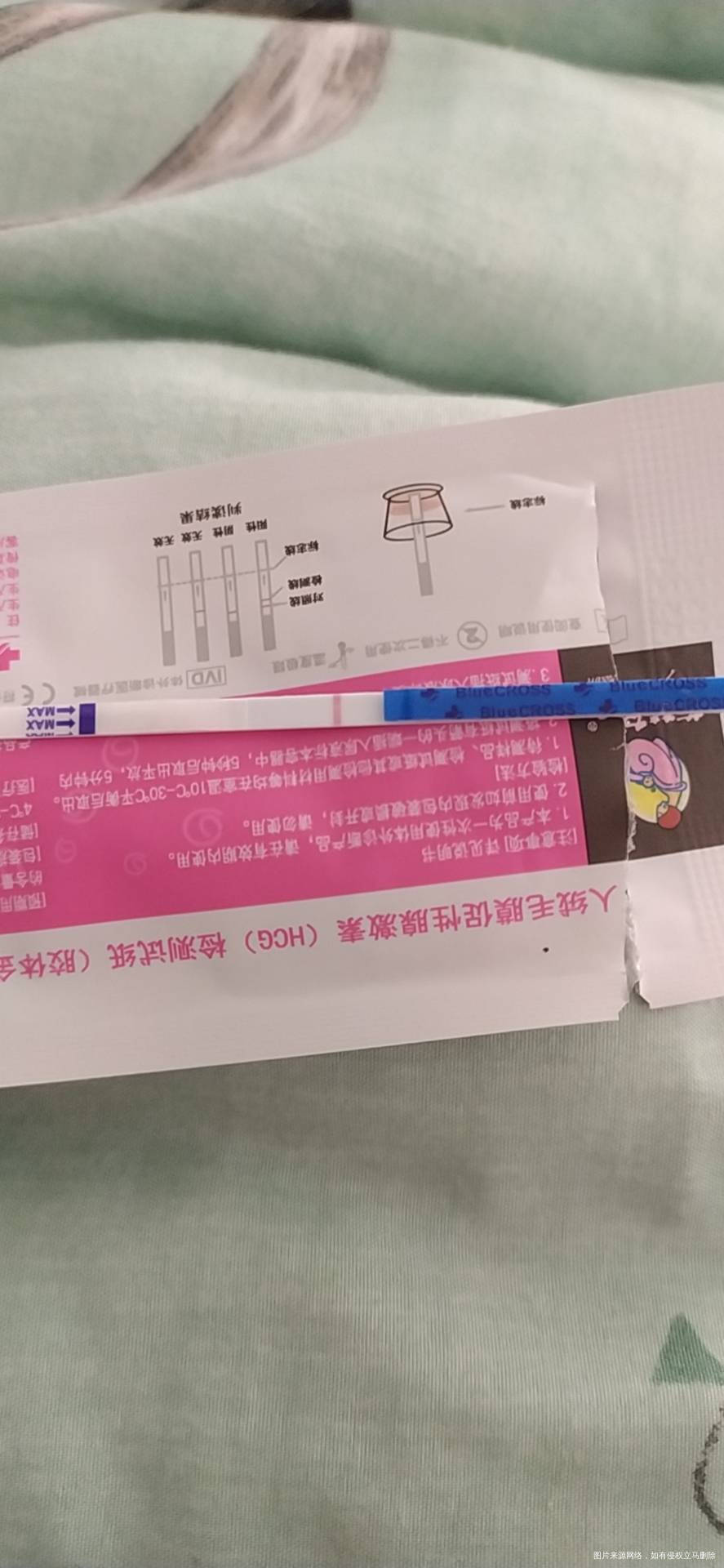 请问一下鲜囊胚第八天中午测试的只有一根红线从