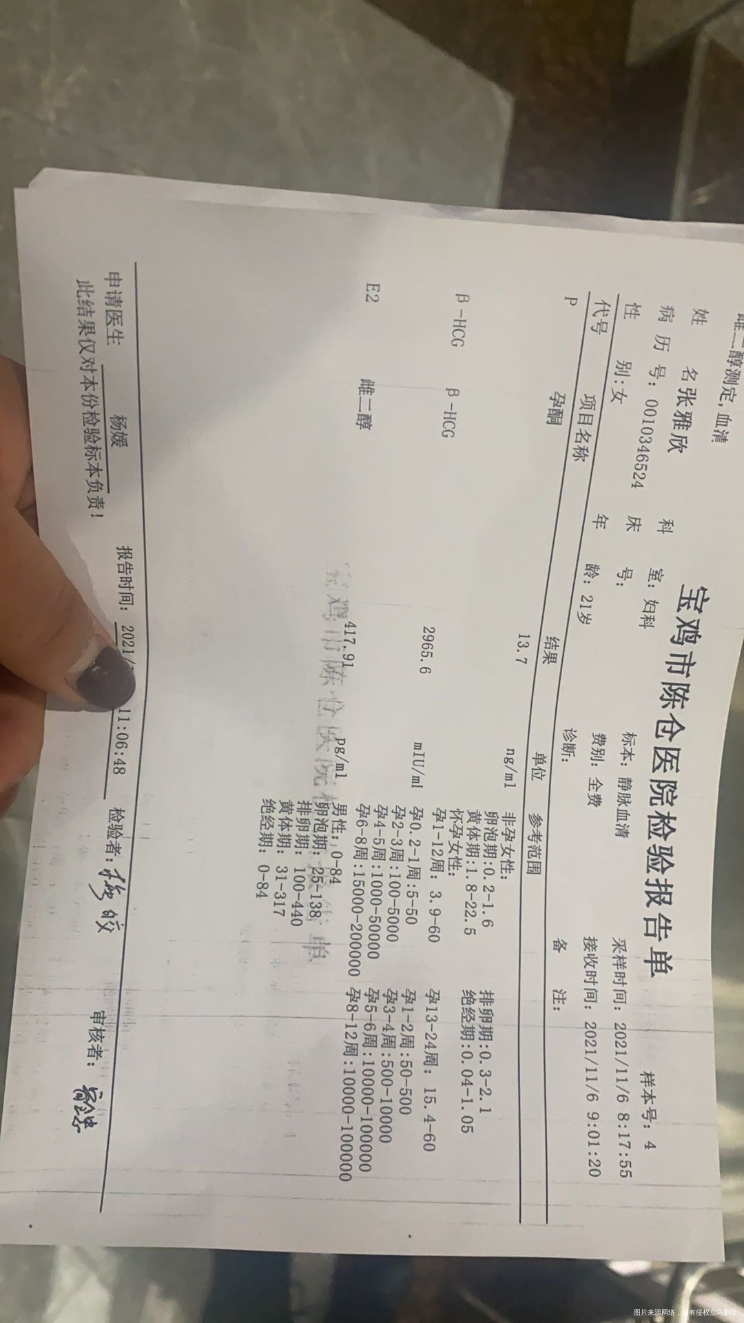 才刚五周已经抽了3次血了说孕酮低HCG翻倍不