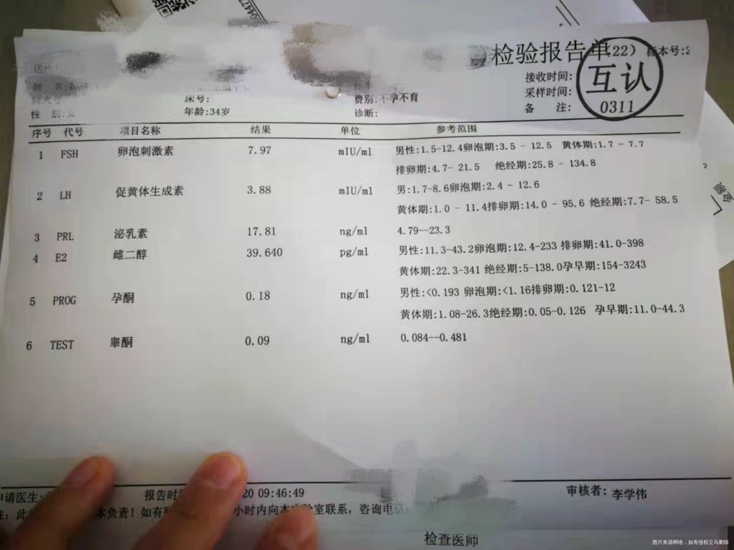 女35岁去年年底amh417今年刚查的amh