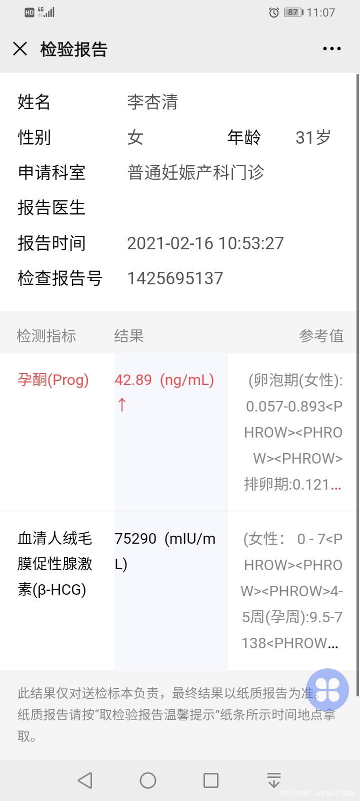 这个孕酮值正常吗还需要做什么治疗吗