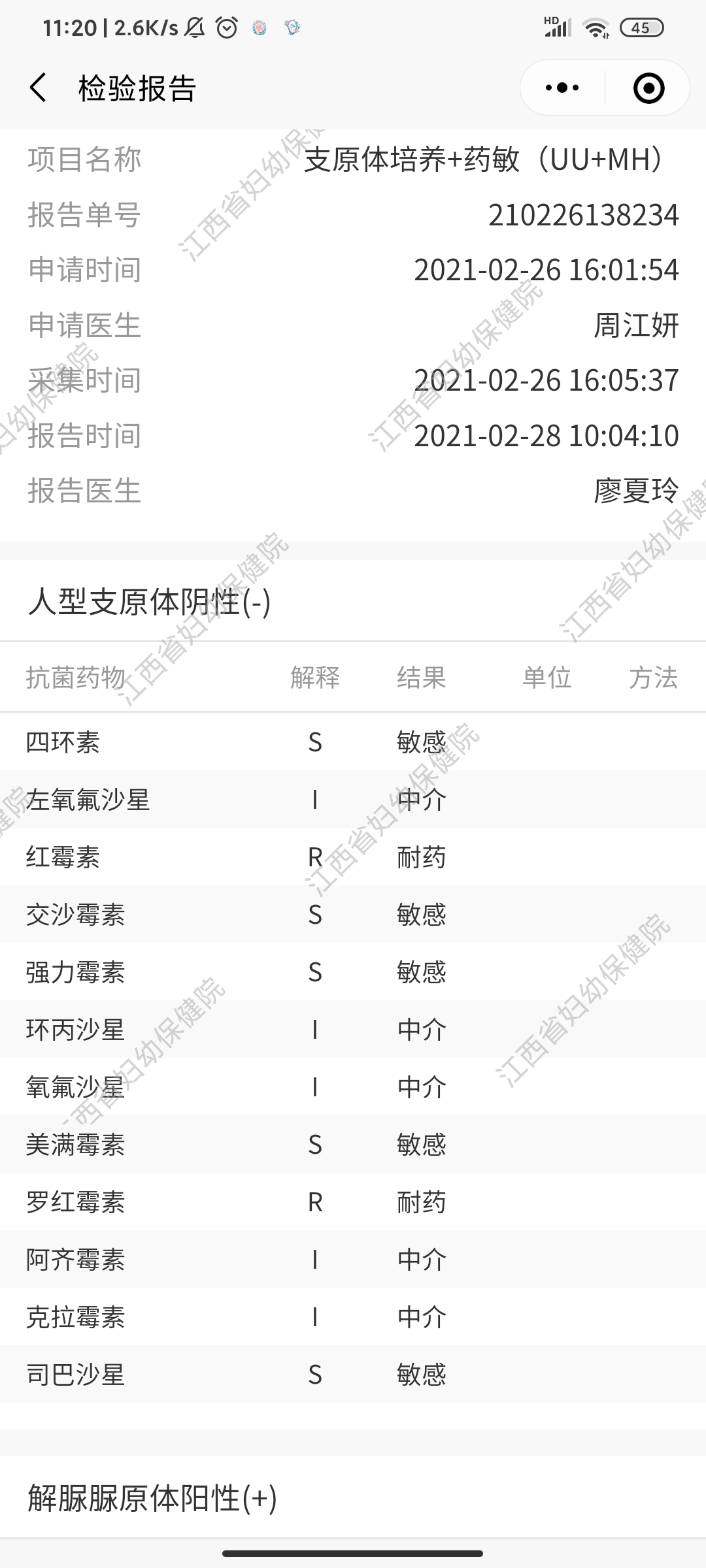 人型支原体阴性解脲脲原体阳性需要吃药吗