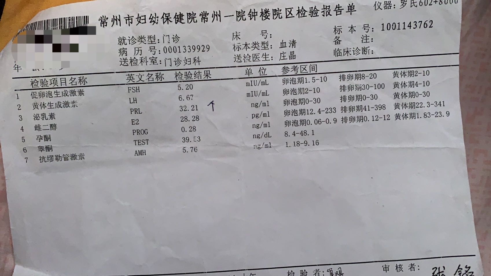 我这个卵巢功能检查报告正常吗还有六项激素