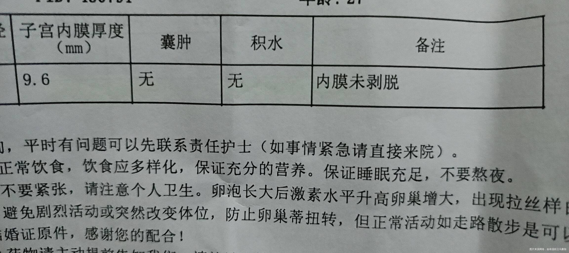 请问试管进周期打针b超检查内膜没有剥脱干净内