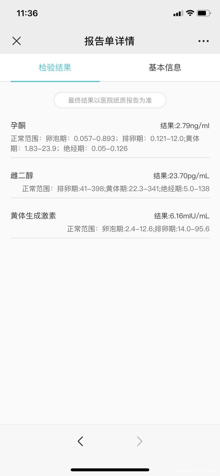 小卵泡大概16左右就排卵了排卵后第二天抽血结