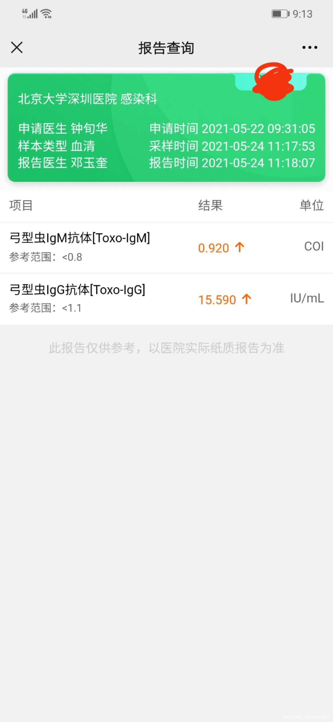 打算和老婆做试管检查出来有弓形虫感染麻烦帮忙