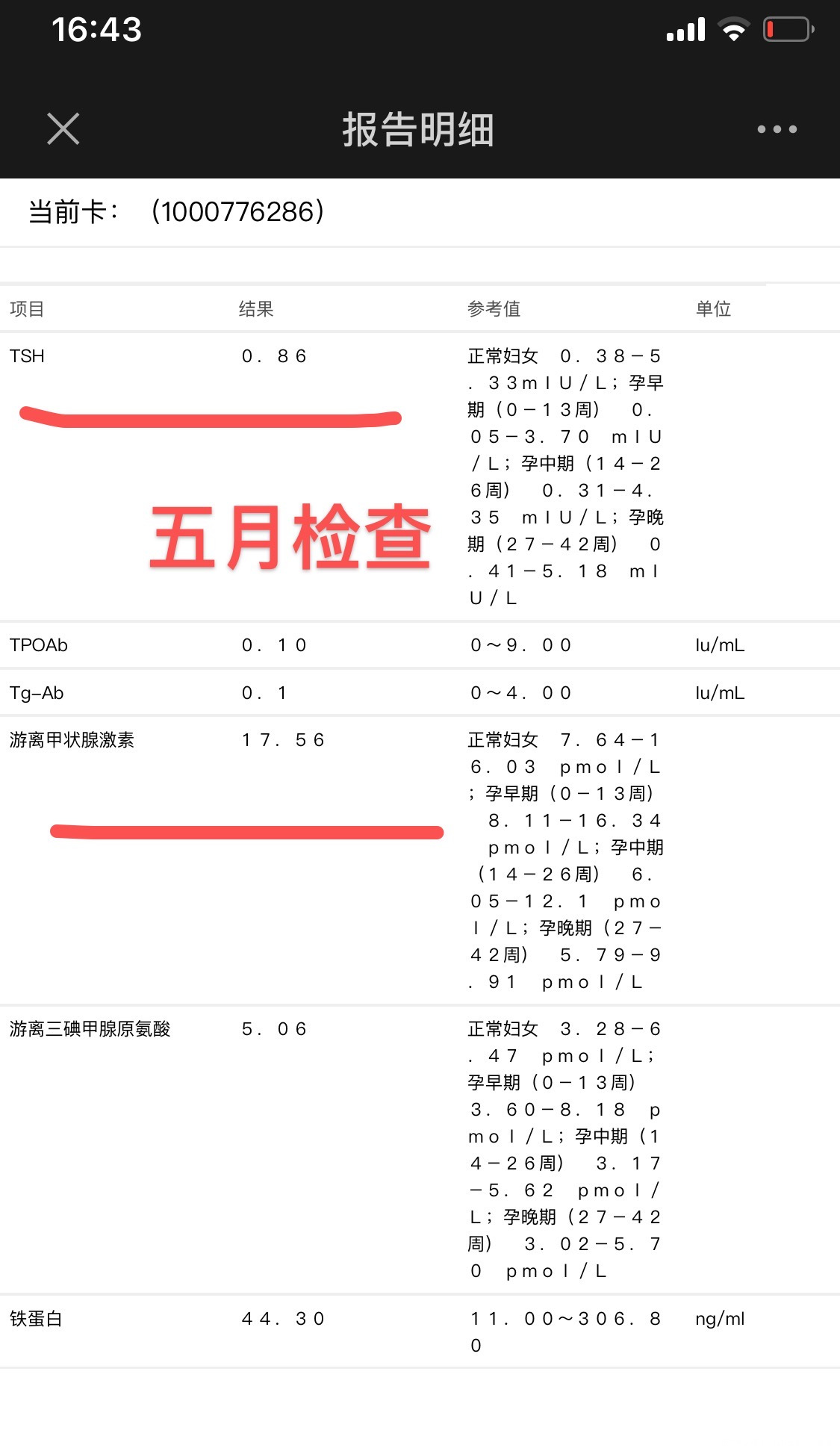医生您好我现在孕13周五月建卡的时候抽了甲状