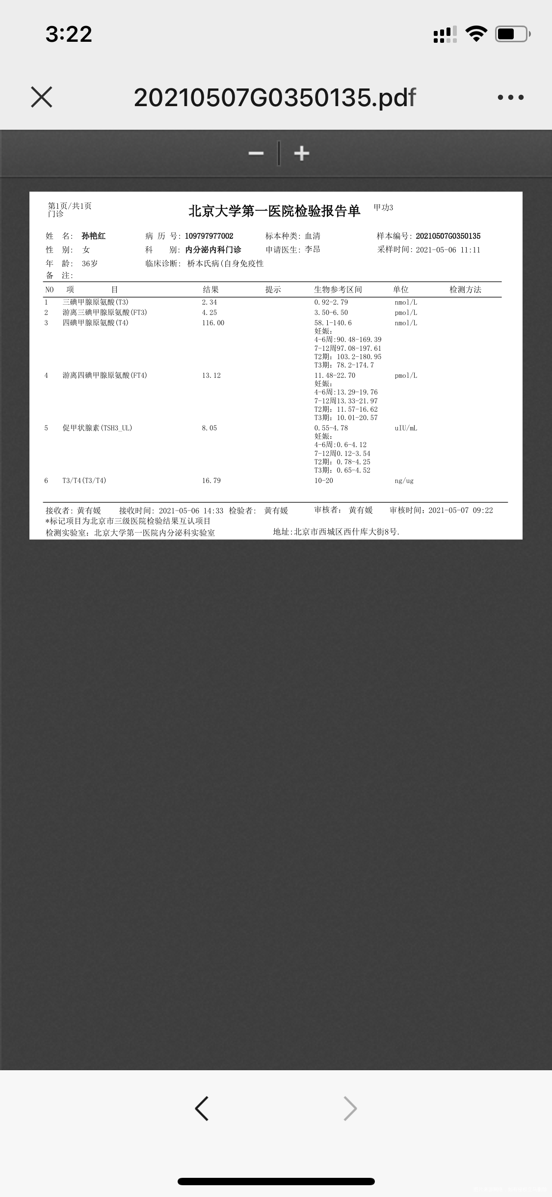 您好我5月3日进行取卵5月6日进行了甲状腺检
