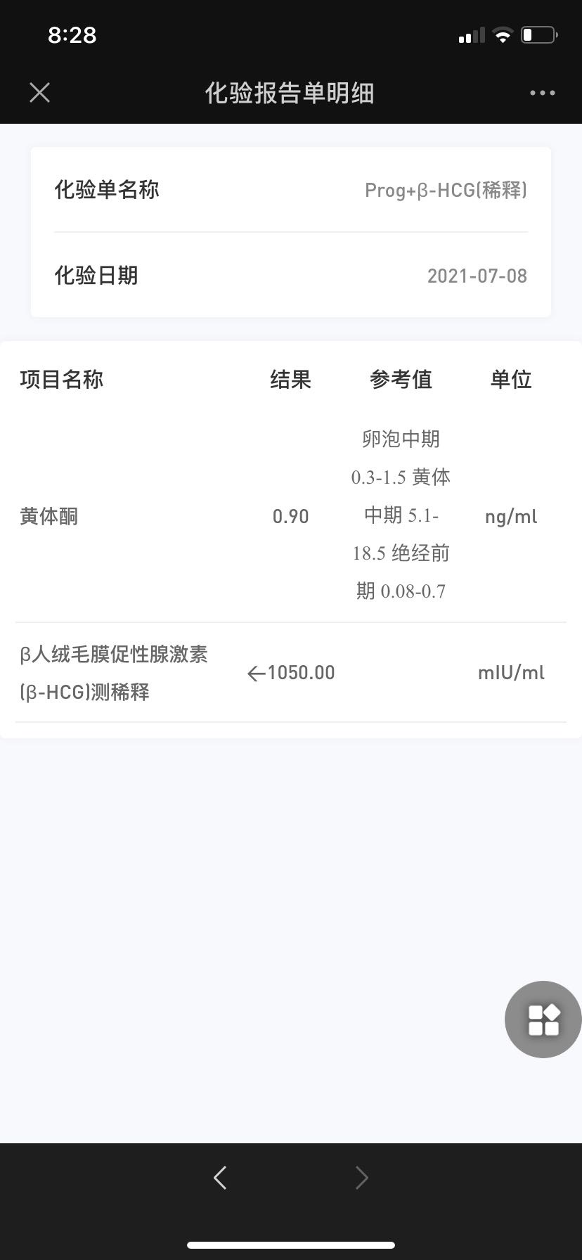 这个报告结果是不是生化的可能性很大呀麻烦您给