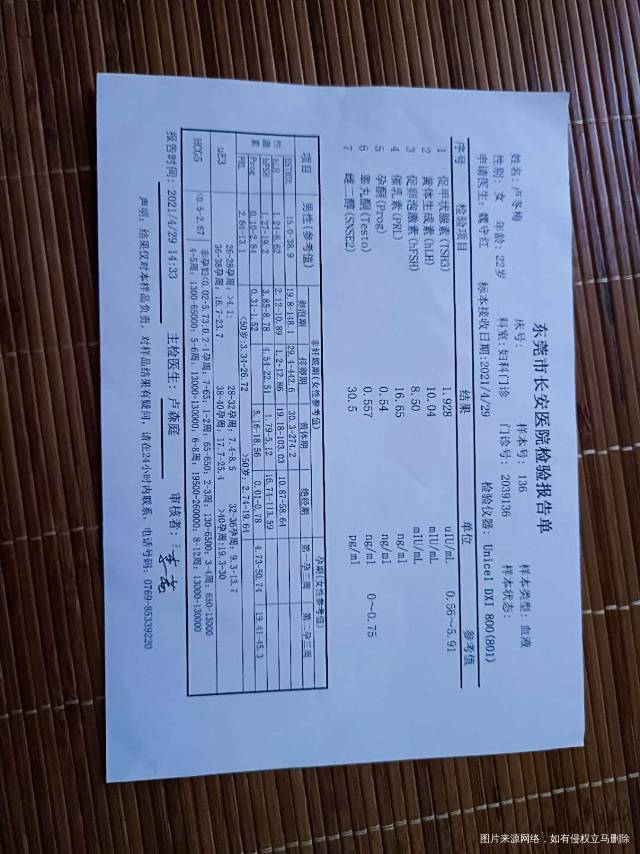 检查结果月经不调卵泡发育不起