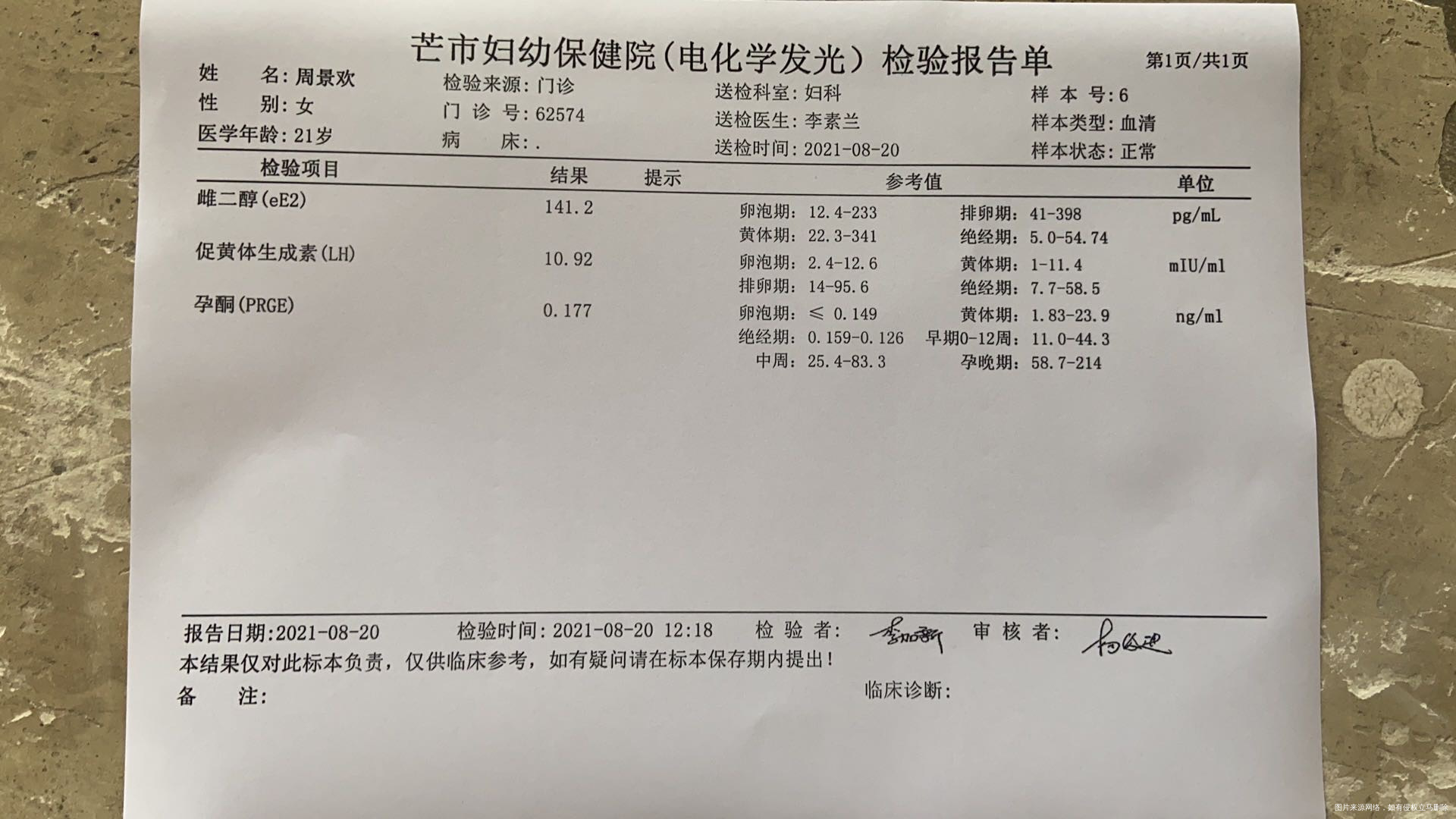 8月13号月经吃五颗来曲唑后卵泡成熟8月20