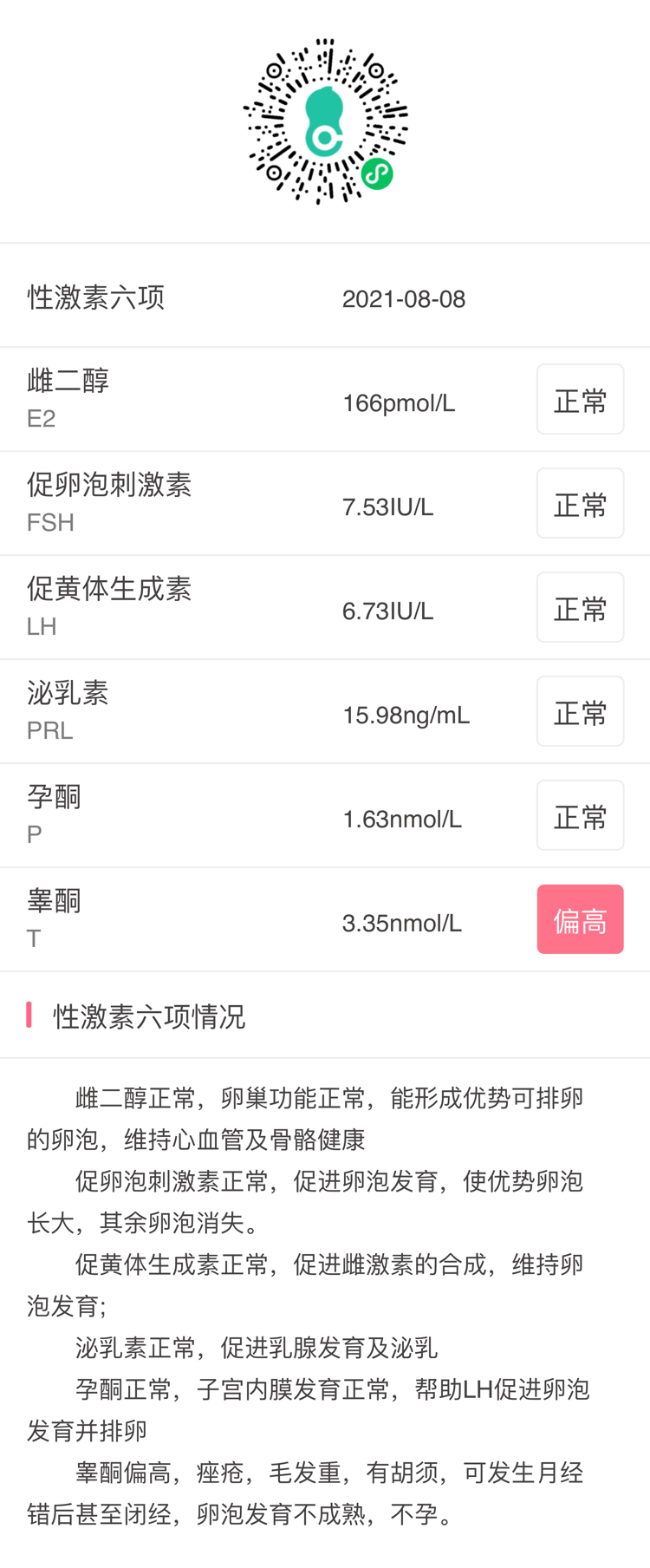 第二个月备孕这次的性激素六项是目前经期第四天