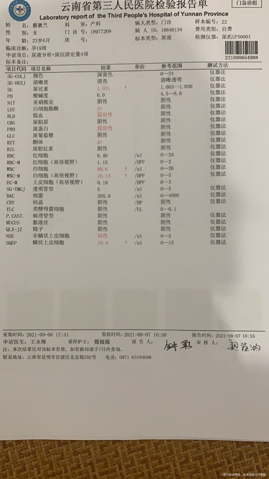 尿液有什么问题吗二张有什么意思