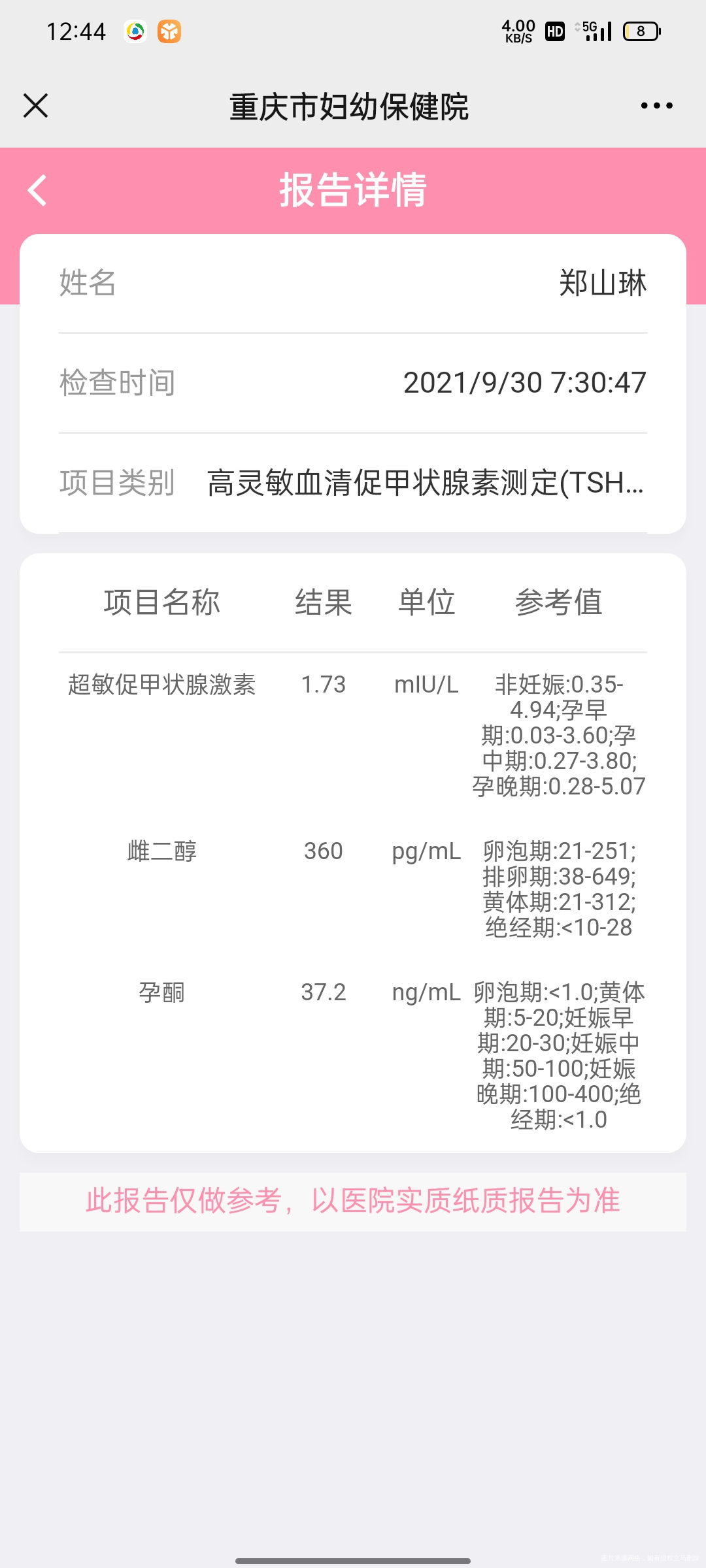 现在怀孕6周930日雌二醇360923日检测