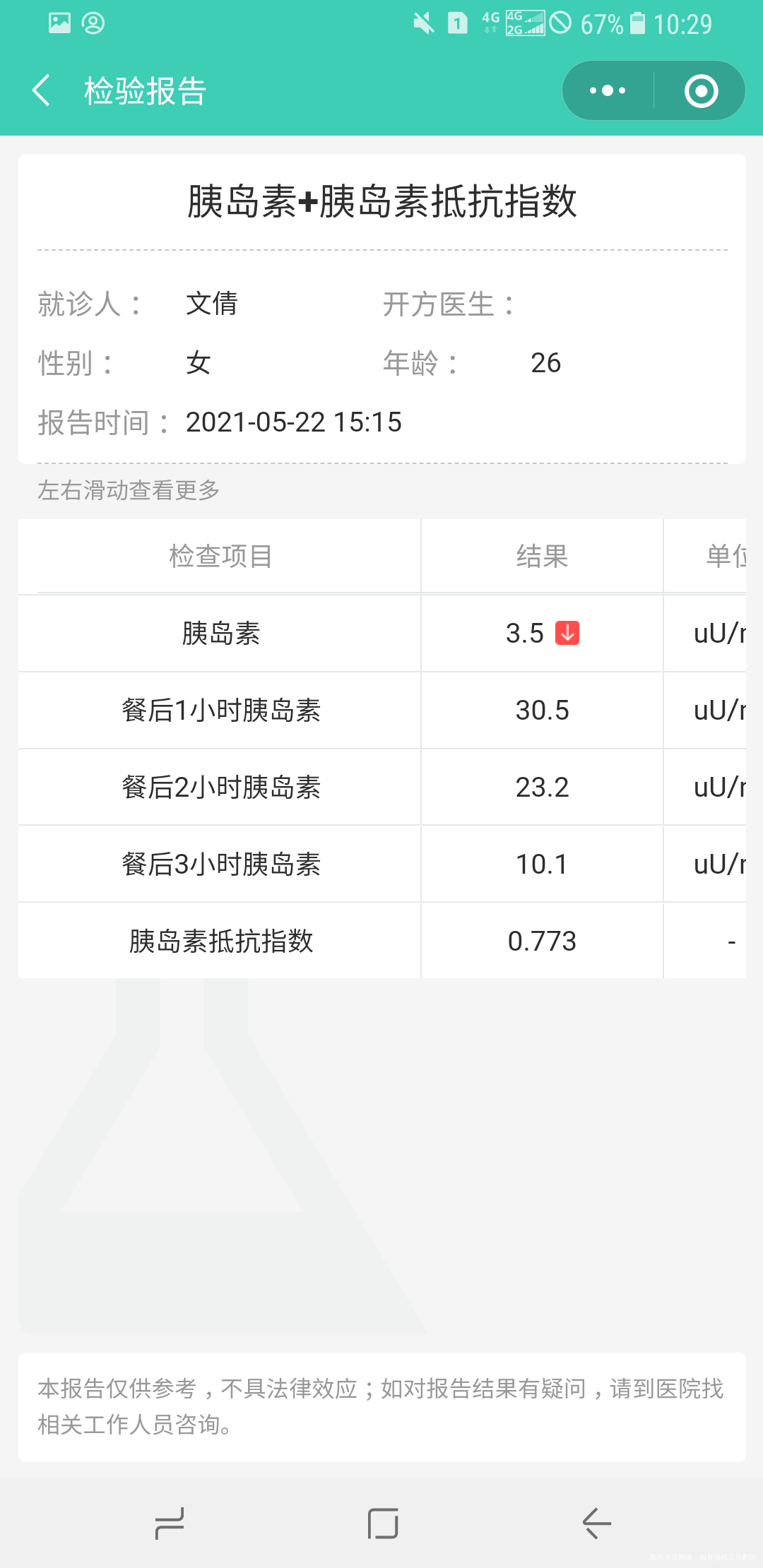 医生麻烦帮忙看下报告正常吗需要吃二甲双胍调理