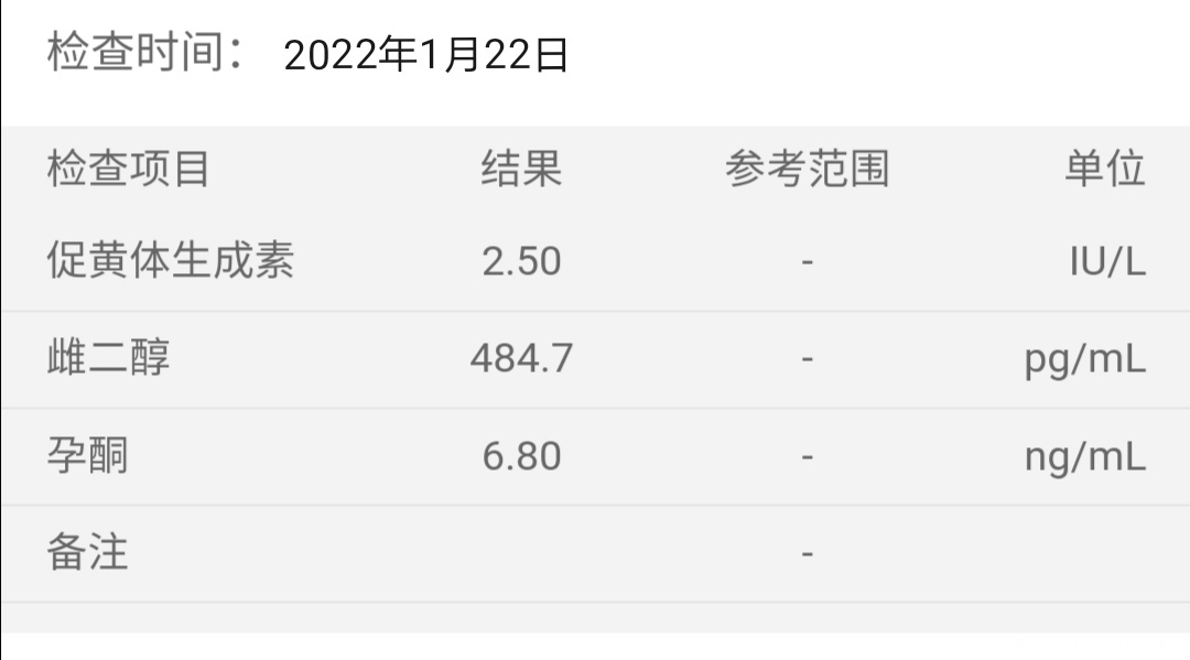 我是做试管婴儿的2022年1月22日取卵前孕