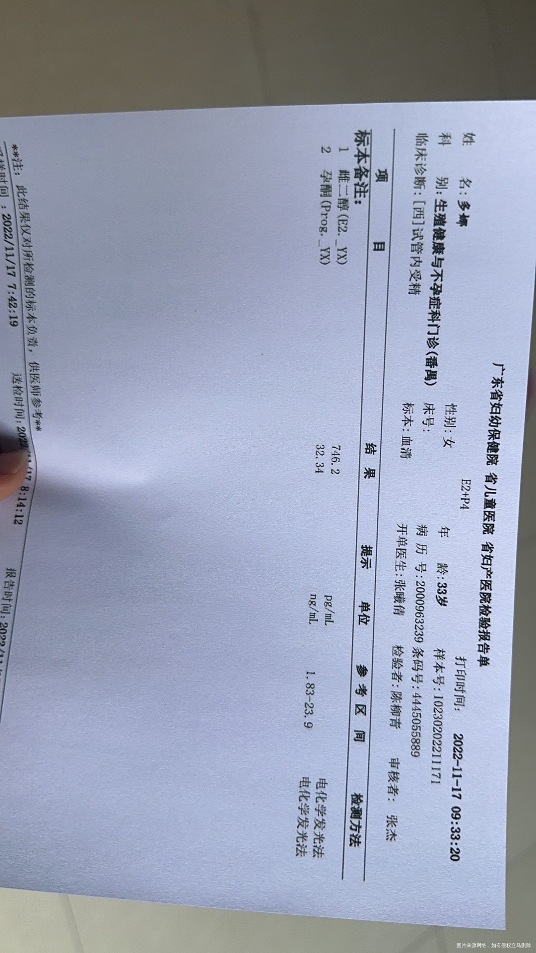 你好医生鲜胚移植后第四天检查结果这个数值代表