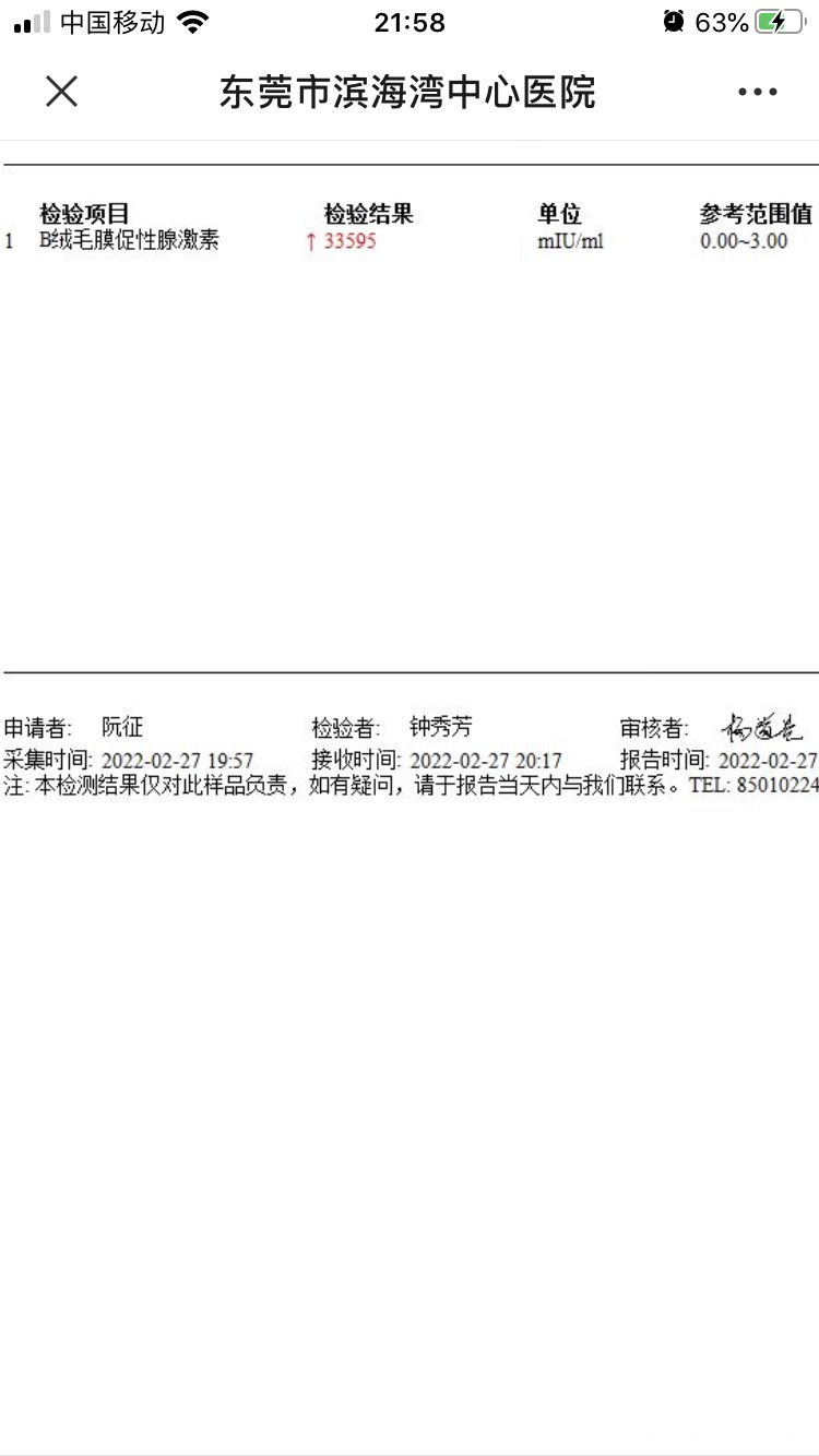 昨晚有褐色分泌物去医院检查说没看到胎心胎芽复