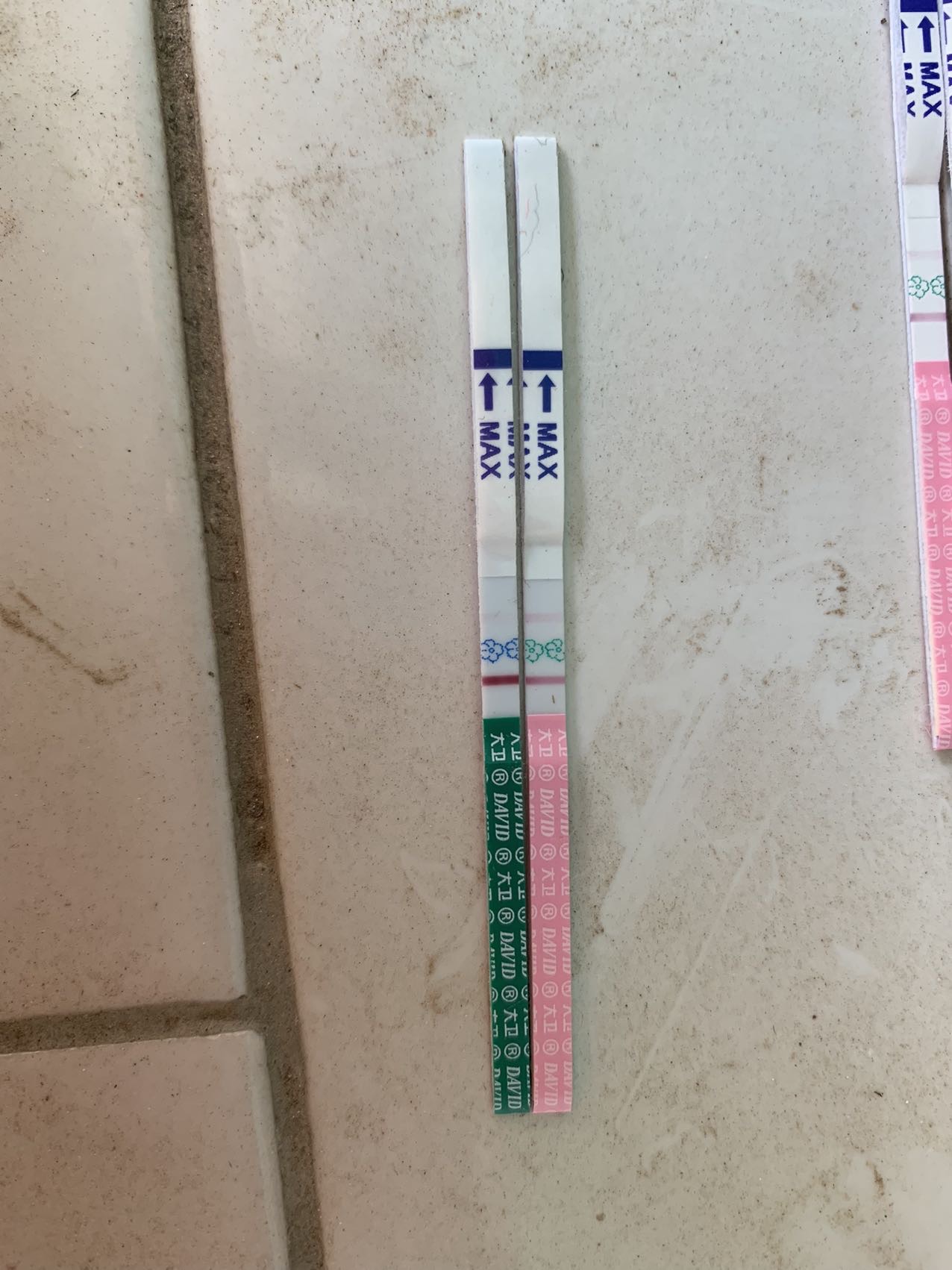 今天是移植冻胚第十二天了早上用试纸测了一下有