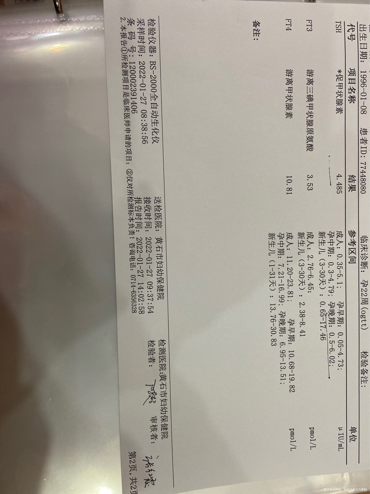 麻烦医生看看这是孕24周的甲状腺严不严重会不