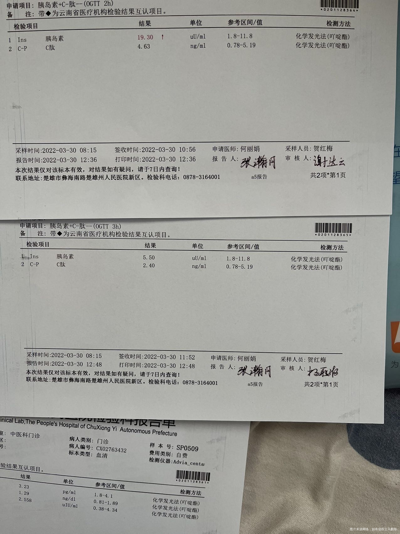 多囊试管移植生化后去查了ogtt如下请问有胰