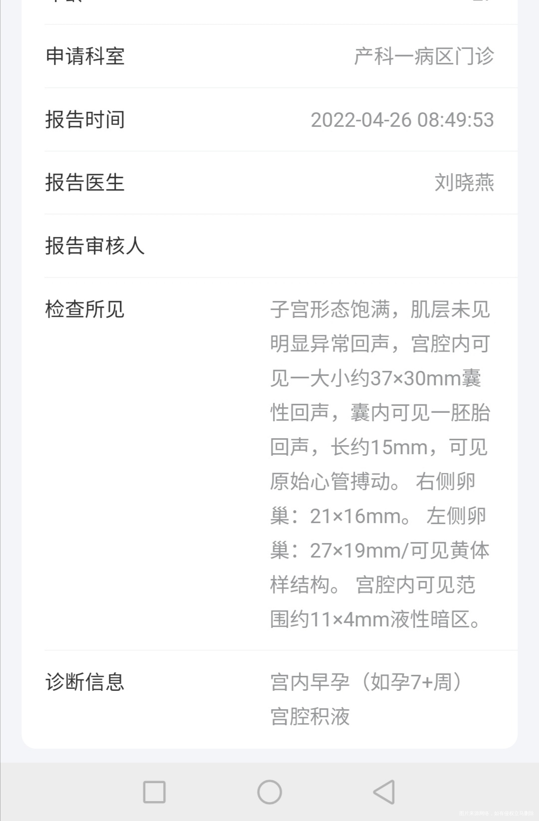 怀孕7周+5天小肚子一直不舒服今天早上突然有